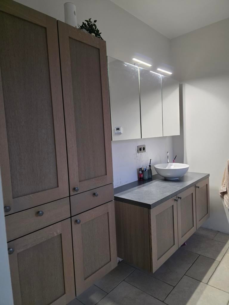 Houten badmeubel/kolomkast/spiegelkast, Huis en Inrichting, Keuken | Complete keukens, Ophalen, Hout
