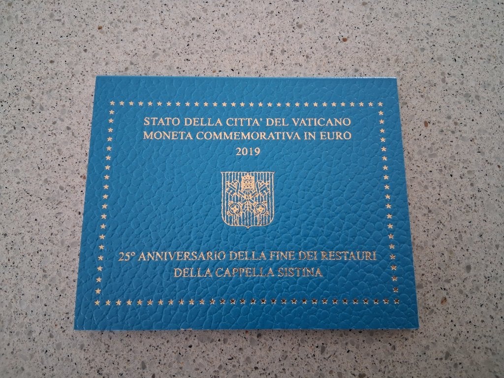 2 euro Vaticaan 2019 Restauratie Sixtijnse kapel in boekje, Timbres & Monnaies, Monnaies | Europe | Monnaies euro, Enlèvement ou Envoi