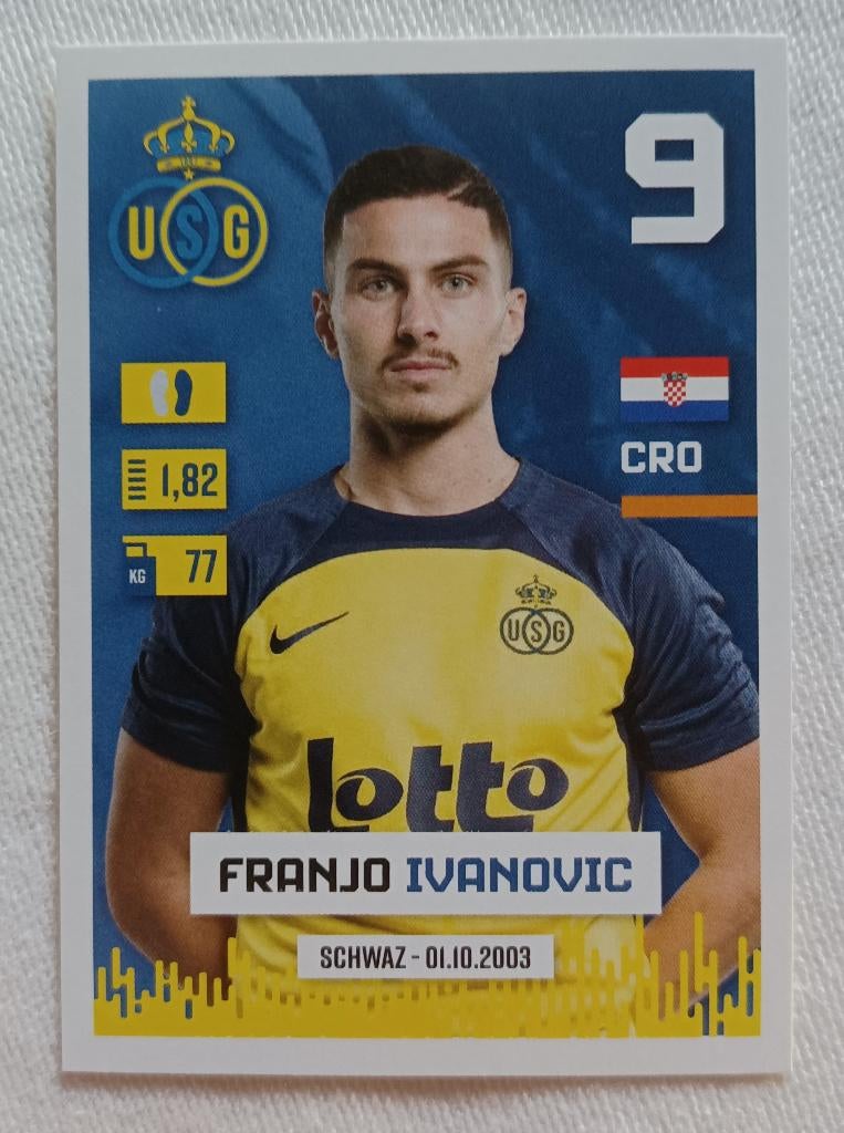 Autocollant Franjo Ivanović (rookie) - Pro League 2024-2025, Enlèvement ou Envoi, Comme neuf, Autocollant