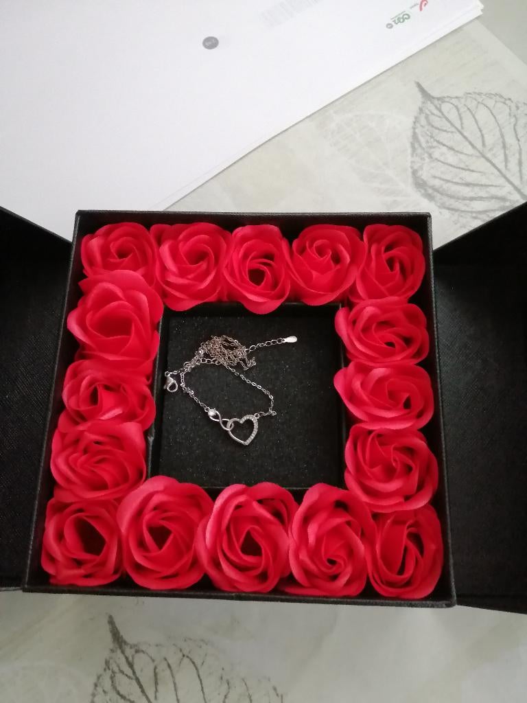 SWAROVSKI zilver ketting met zirkonen HARTJE, Avec strass, Enlèvement ou Envoi, Comme neuf, Argent