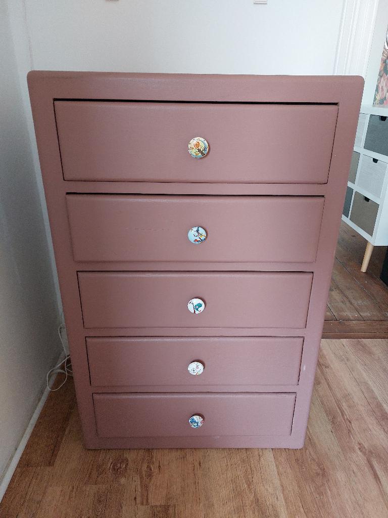 Commode, Maison & Meubles, Armoires | Commodes, 5 tiroirs ou plus, Moins de 100 cm, Ancien rénové, Enlèvement