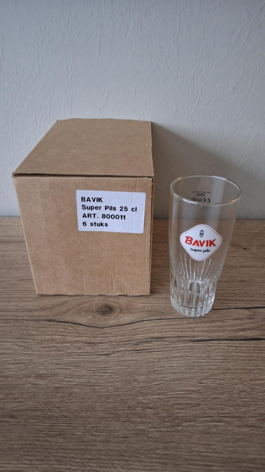 Bavik glazen 25cl, Ophalen of Verzenden