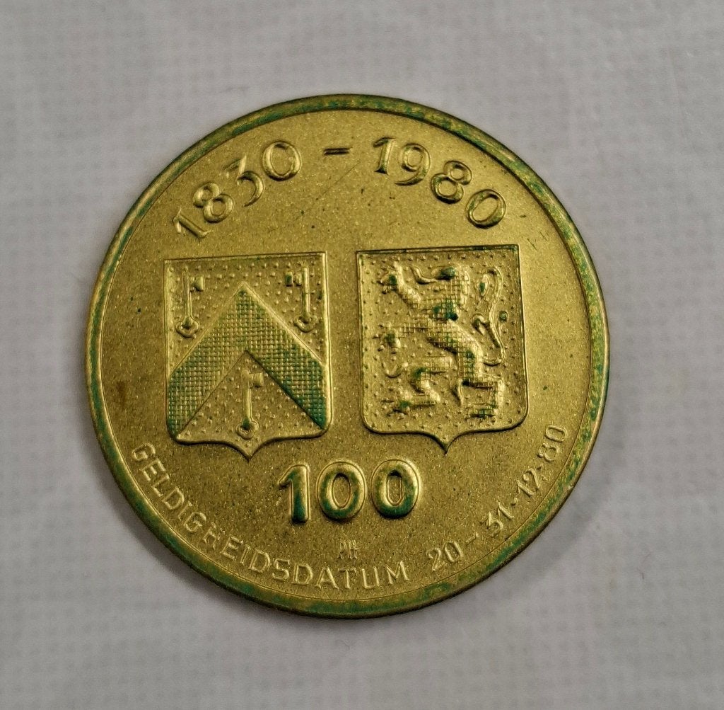 100 OOSTENDSE FLORIJN 1980, Postzegels en Munten, Ophalen of Verzenden, Losse munt