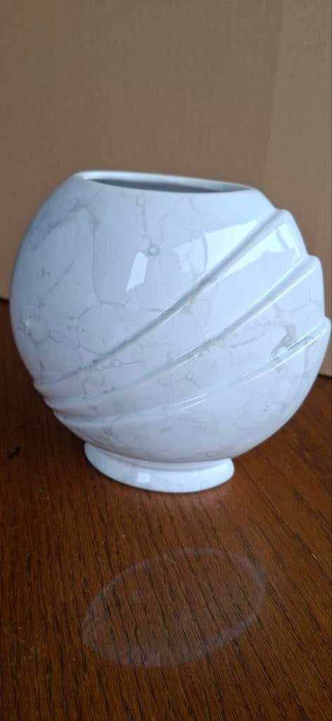 Vase coquillage art déco en céramique de verre mousse 1980, Enlèvement