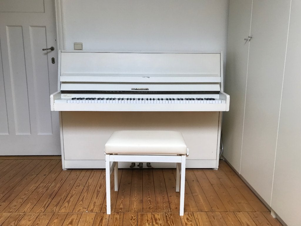 Buffetpiano, Ophalen, Gebruikt, Wit, Piano