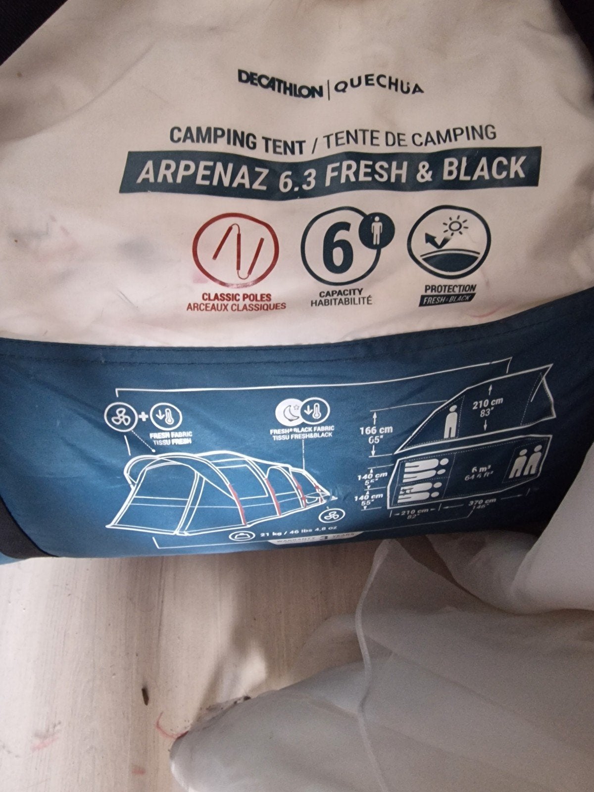 tente familiale, Enlèvement, Utilisé, Jusqu'à 6