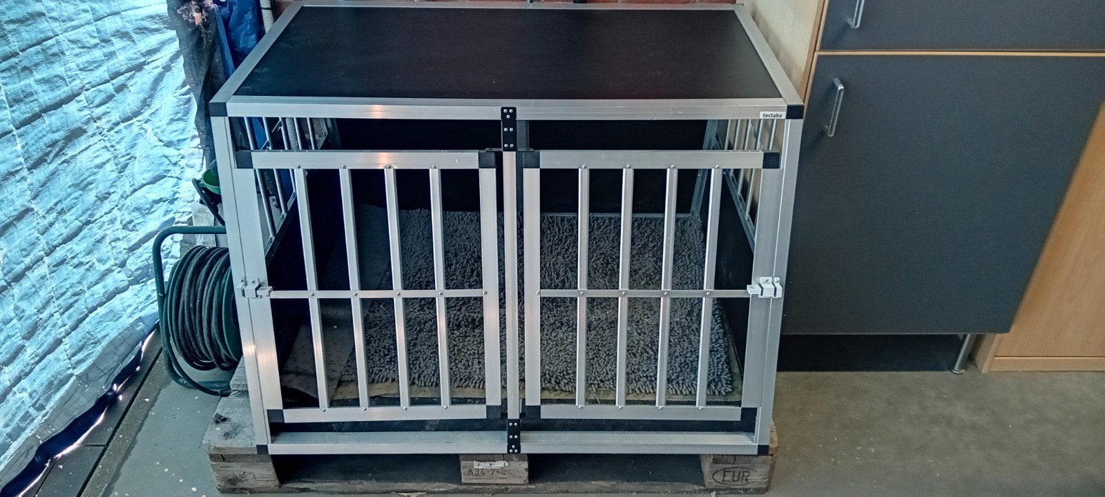 Cage de transport double pour chien, Zo goed als nieuw