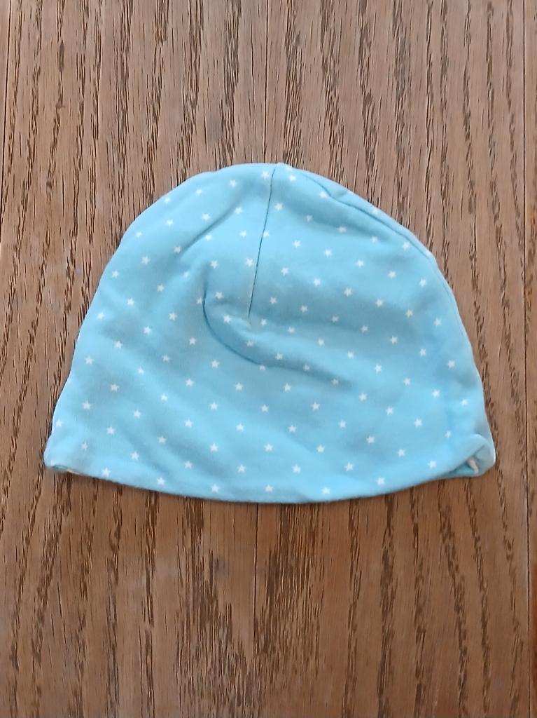 Hema Baby Mutsje Omkeerbaar - Blauw - One Size, Gebruikt, Jongetje of Meisje, Ophalen of Verzenden, HEMA.