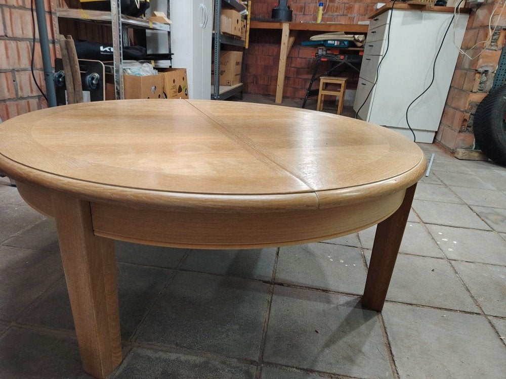table basse, Maison & Meubles, Rond, Comme neuf, 100 à 150 cm, Enlèvement