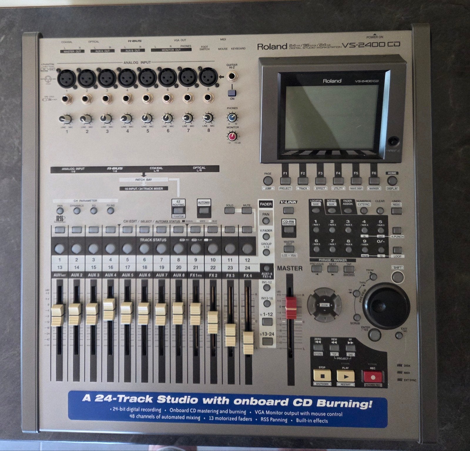 Roland VS 2400cd, Ophalen