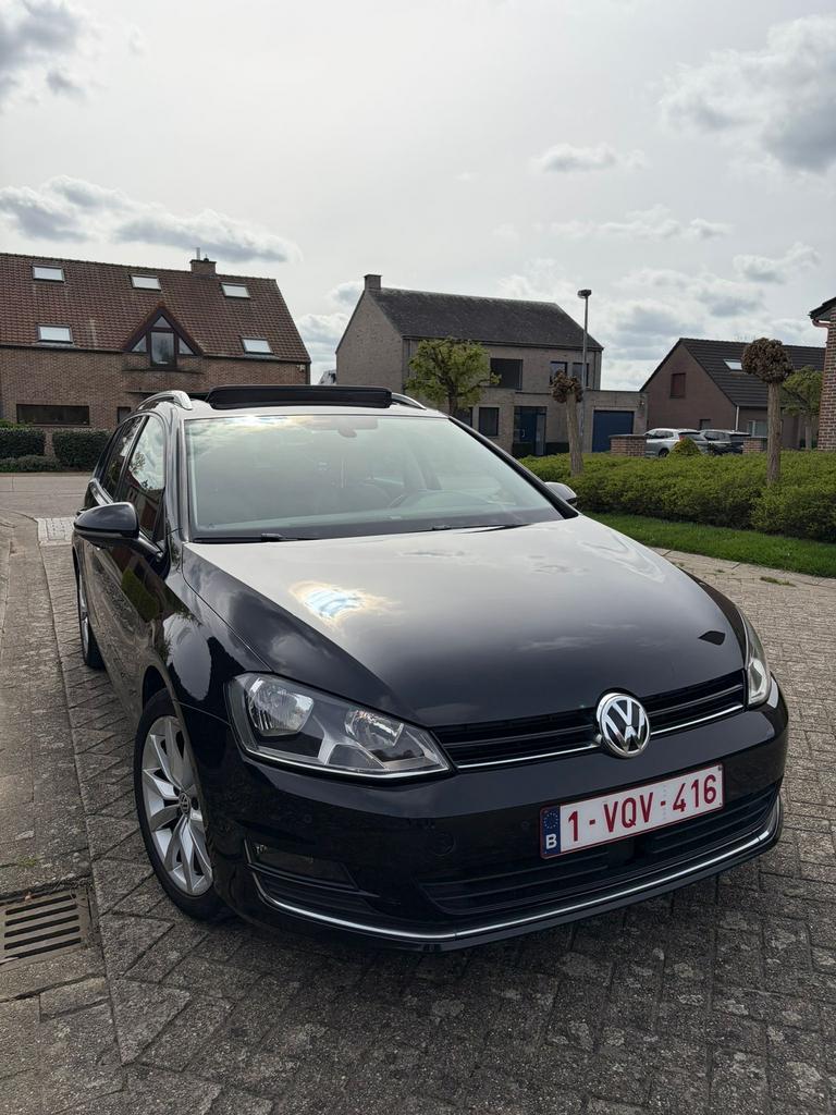 Volkswagen Golf 7 - 1.6TDI Highline - Pano - Euro 6b, Auto's, Voorwielaandrijving, Zwart, Leder, 5 deurs