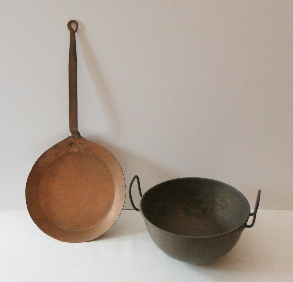 Antieke koperen Pot en Pan, Ophalen