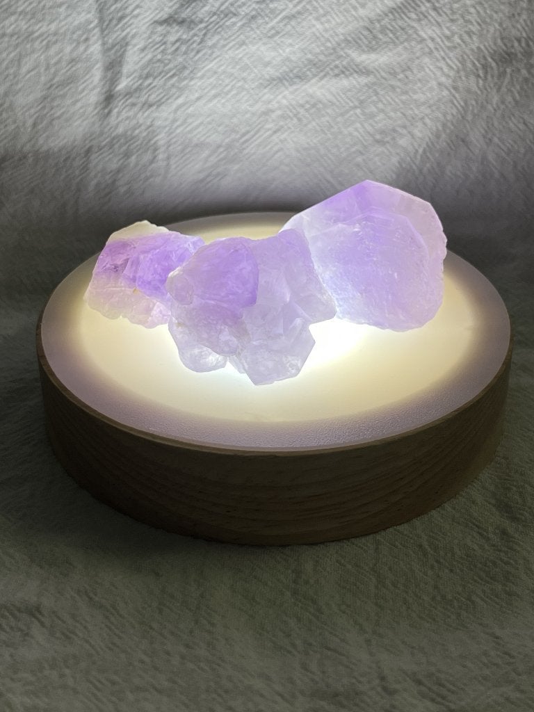 3 Natuurlijke Amethist Kristallen | DIY & Decoratie, Handtassen en Accessoires, Edelstenen, Ophalen of Verzenden, Zo goed als nieuw