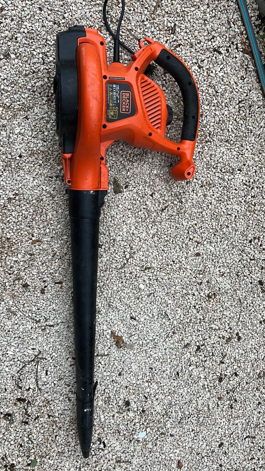 Bladblazer black + decker, Tuin en Terras, Ophalen, Gebruikt, Met opvangzak, Accu