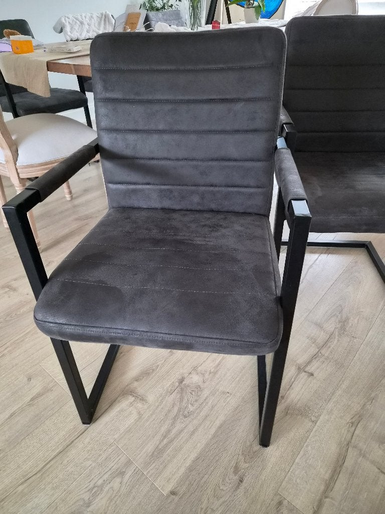 Chaises design, Gris, Métal, Comme neuf, Enlèvement