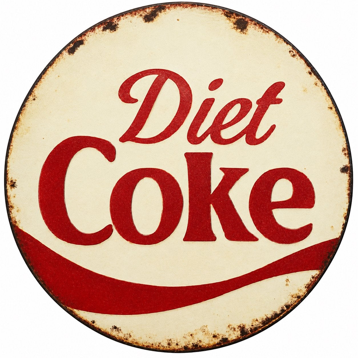 Metalen reclamebord Diet Coke - retro vintage mancave, Verzamelen, Ophalen of Verzenden, Zo goed als nieuw, Reclamebord