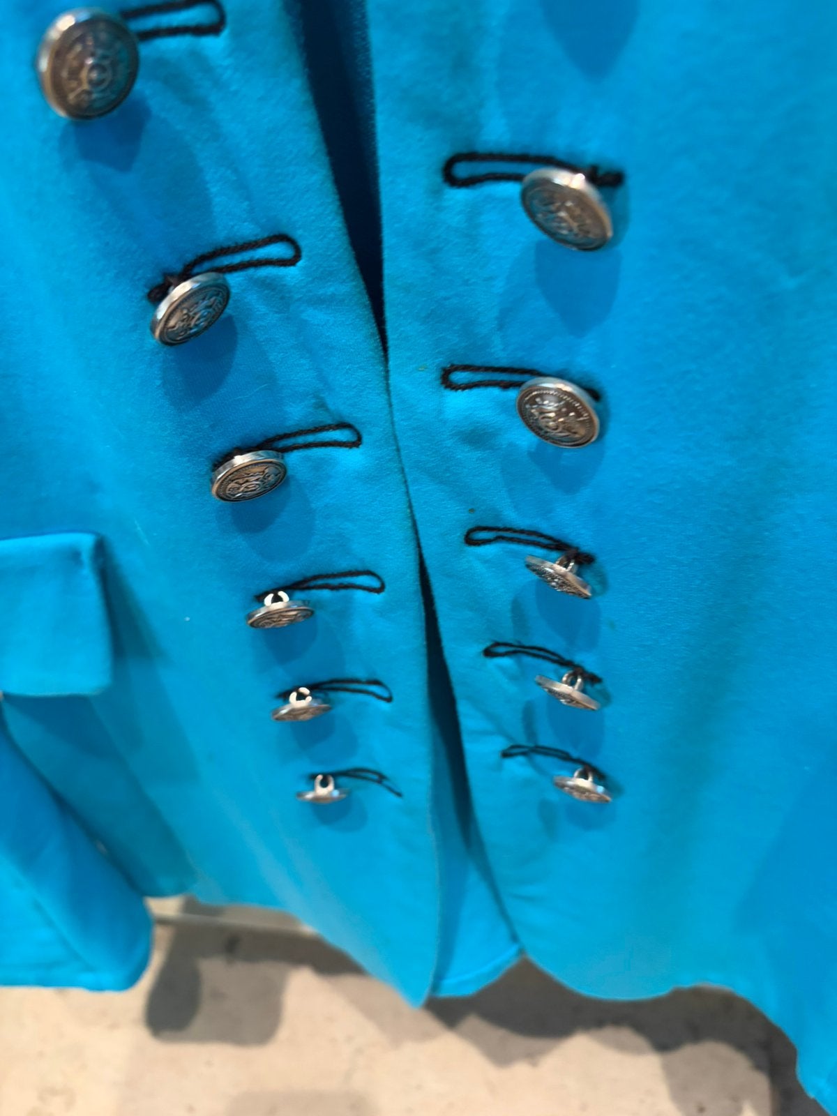 Zeer mooie turkooisblauwe vest, Ophalen of Verzenden, Gedragen, Maat 38/40 (M), Blauw