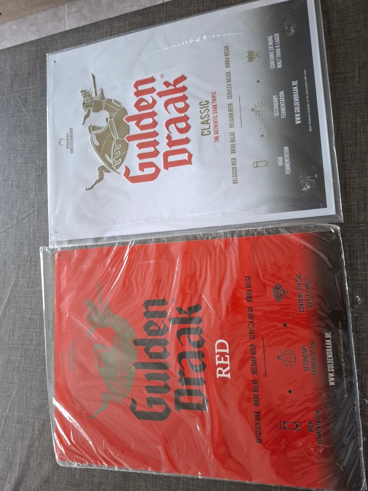 plakaat gulden draak, Ophalen of Verzenden, Nieuw, Reclamebord, Plaat of Schild, Overige merken