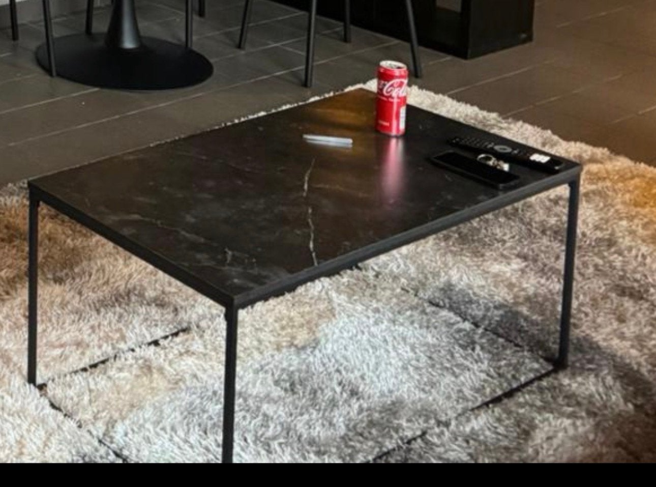 Salon tafel marmer look, Huis en Inrichting, Ophalen, Gebruikt