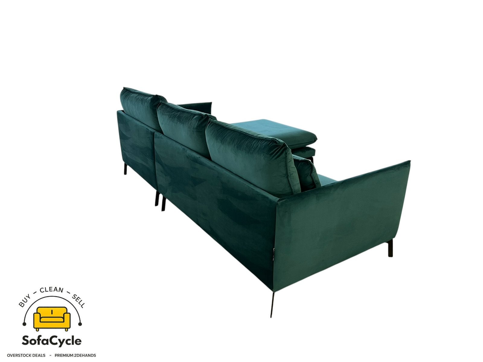 Chateau d'Ax hoekzetel in fluweel, hoek R – showroommodel, Ophalen of Verzenden, Zo goed als nieuw, SofaCycle, Info@sofacycle.be