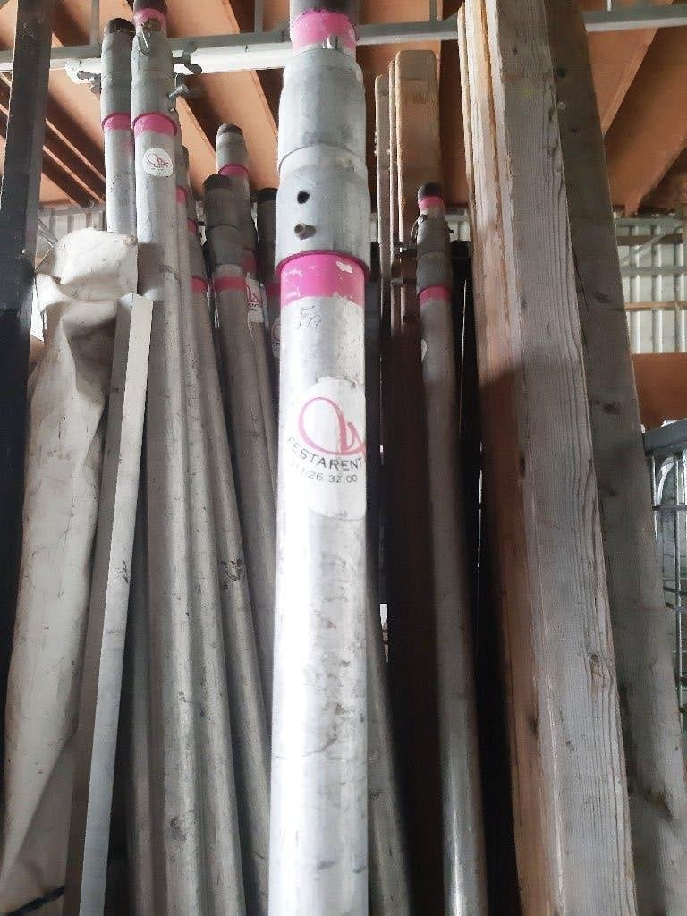 VLAGGEMAST 6 meter - inschuifbaar p/2m, Ophalen, Gebruikt