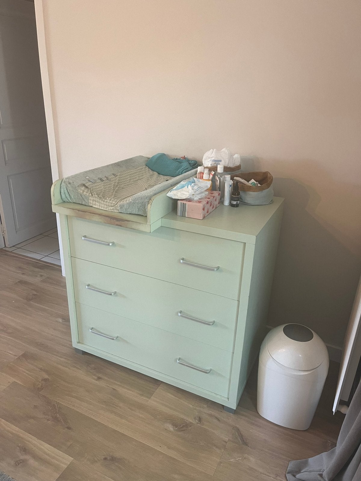 Verzorgingstafel met 3 lades, Kinderen en Baby's, Kinderkamer | Commodes en Kasten, Zo goed als nieuw, Kast, Ophalen