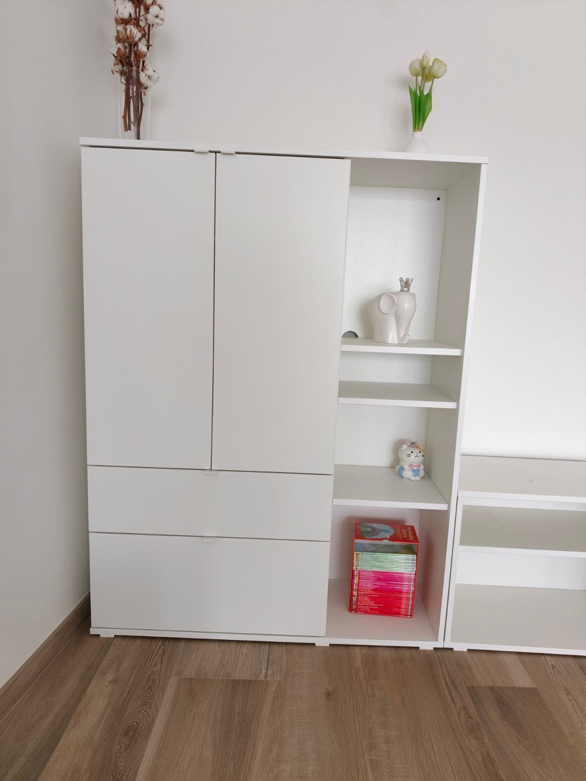 IKEA Vihals opbergmeubel, wit, 105x37x140 cm, Ophalen, Gebruikt
