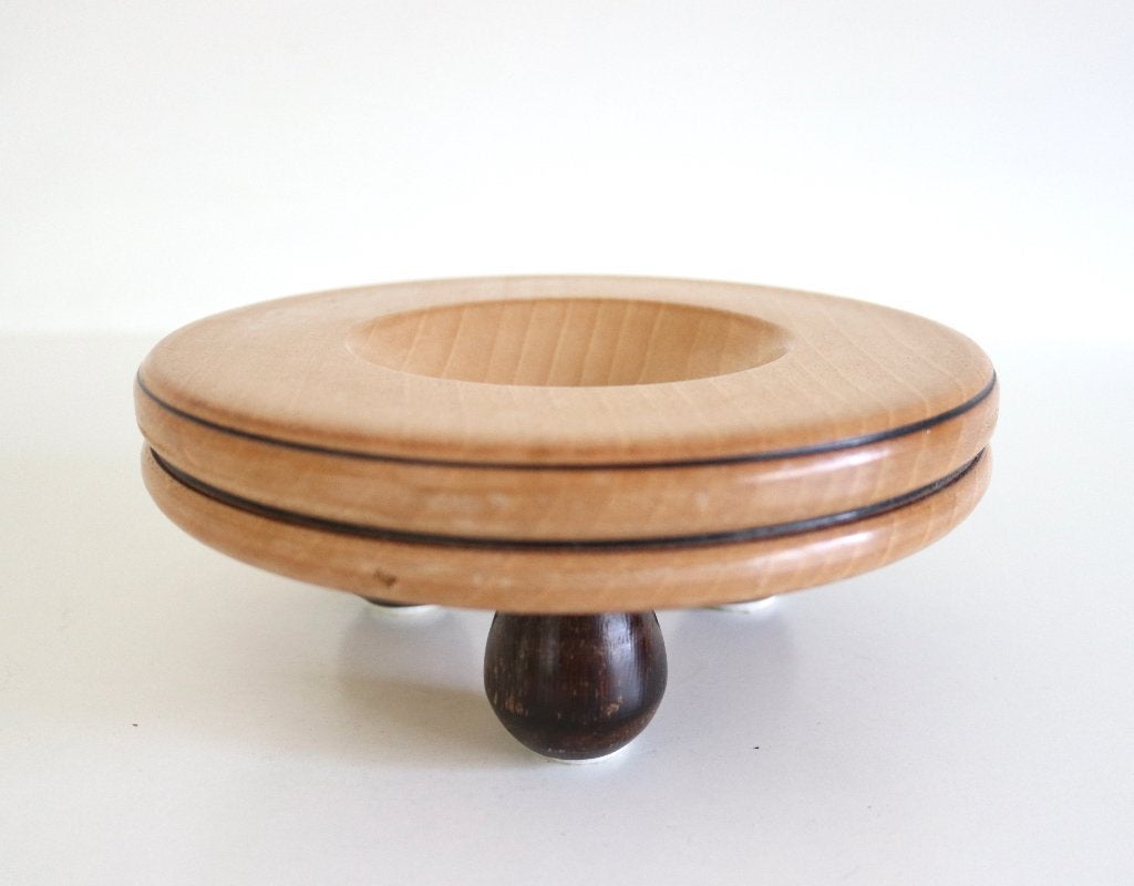 Vintage houten schaal - Handwerk - Art Deco stijl, Huis en Inrichting, Ophalen of Verzenden, Gebruikt, Hout, Schaal