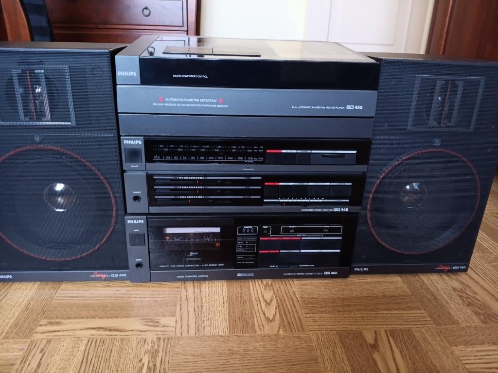 retro  'midi'  hifi' keten  philips, Audio, Tv en Foto, Ophalen, Gebruikt, Tuner of Radio, Philips