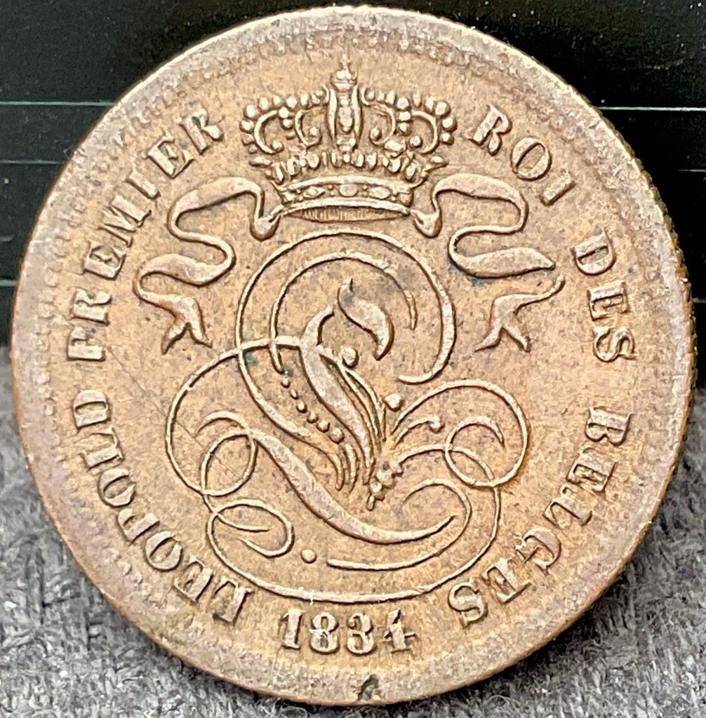 Belgium 2 Cents 1834 Lang streepje 4, Verzenden, Overig, Losse munt