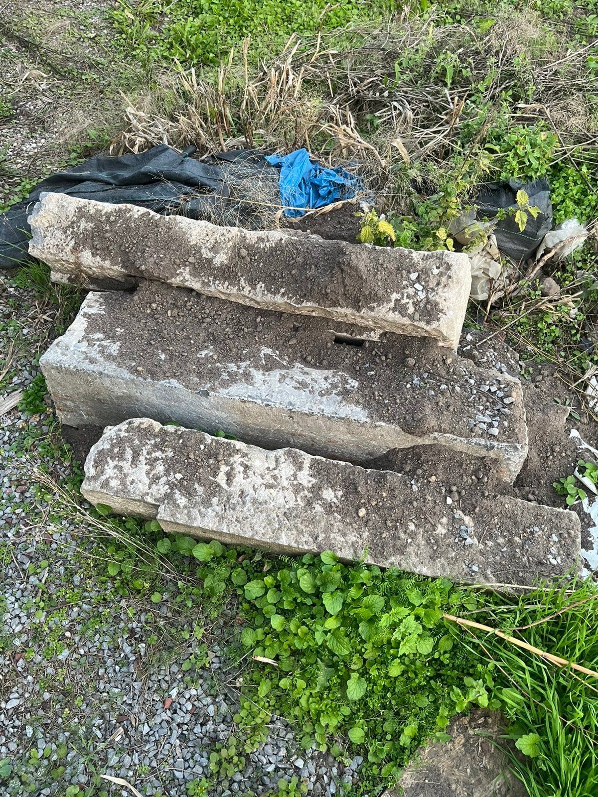 Blauwsteen banden, Tuin en Terras, Ophalen, Gebruikt, 100 tot 200 cm, Biels