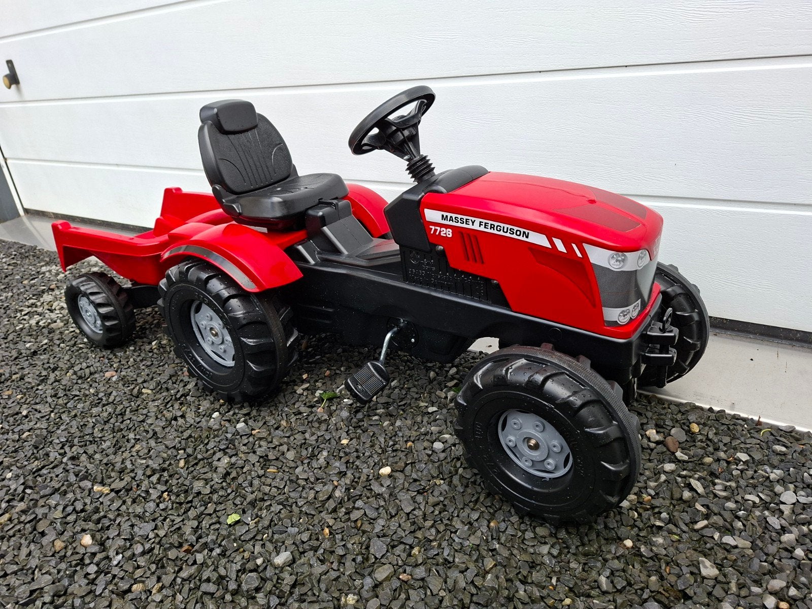 Tracteur d'escalier Zgan Massey Ferguson 7726 avec remorque., Enlèvement, Comme neuf, Autres marques, Avec chariot ou remorque