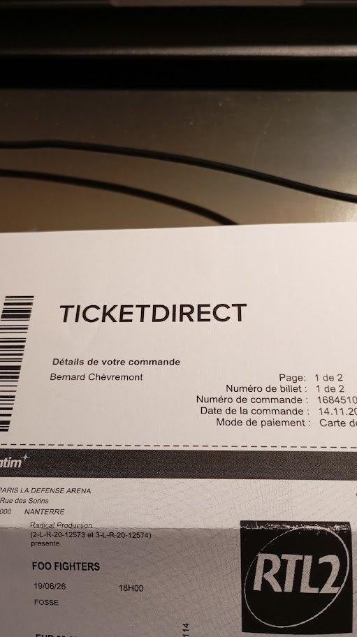 Foo Fighters: deux places Paris La Défense Arena, Deux personnes, Juin, Hard Rock ou Metal