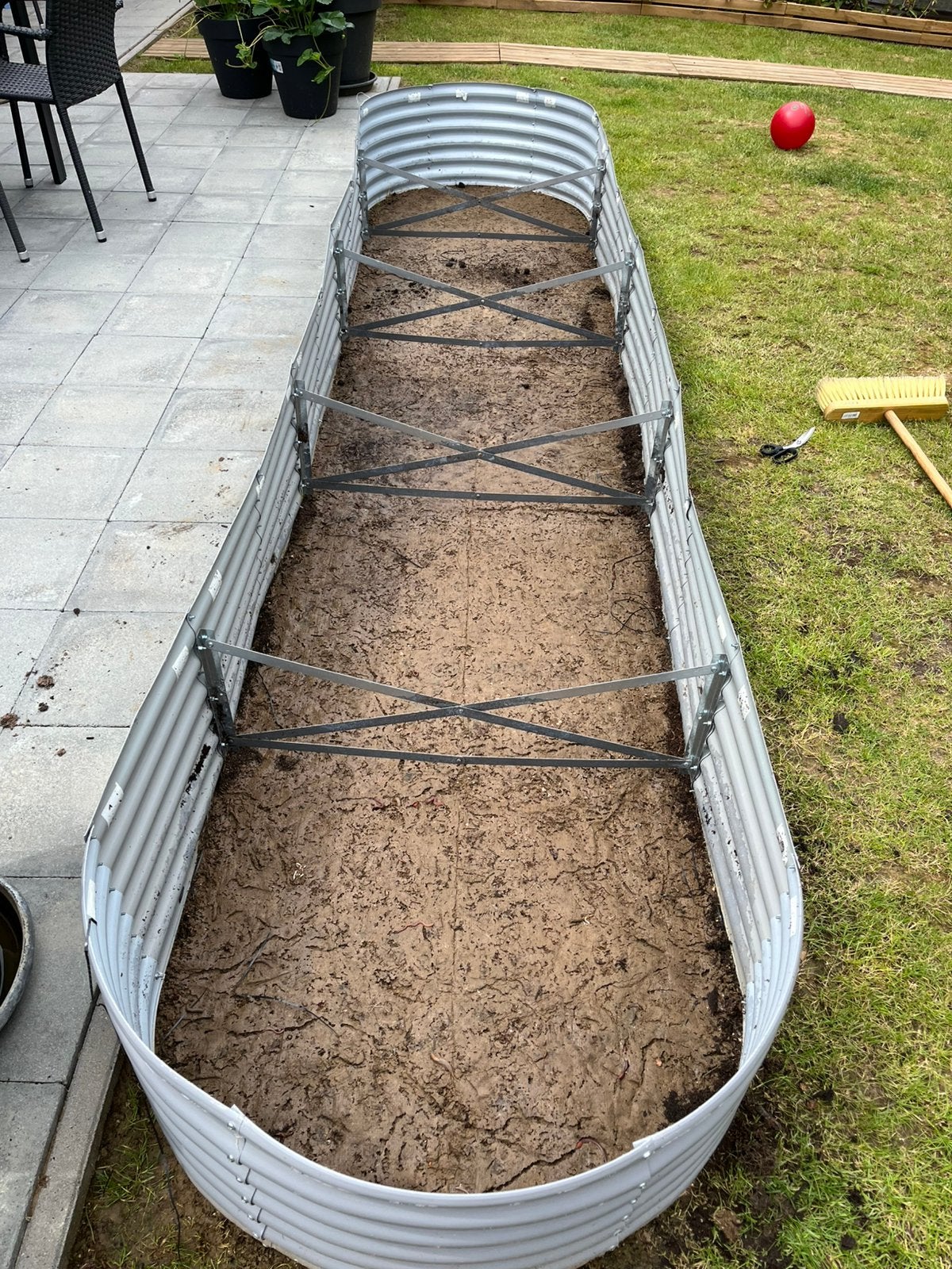 moestuin of bloemen bak  3,80 op 80 cm, Tuin en Terras, Bloembakken en Plantenbakken, Ophalen, Zo goed als nieuw
