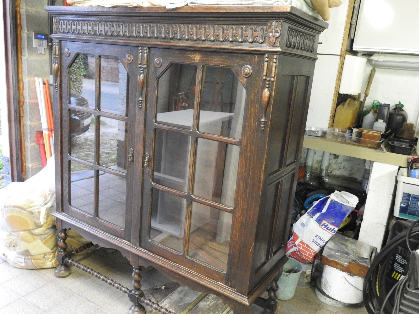 Meuble ancien - vaisselier, Maison & Meubles, 25 à 50 cm, Avec porte(s), 100 à 150 cm, Utilisé