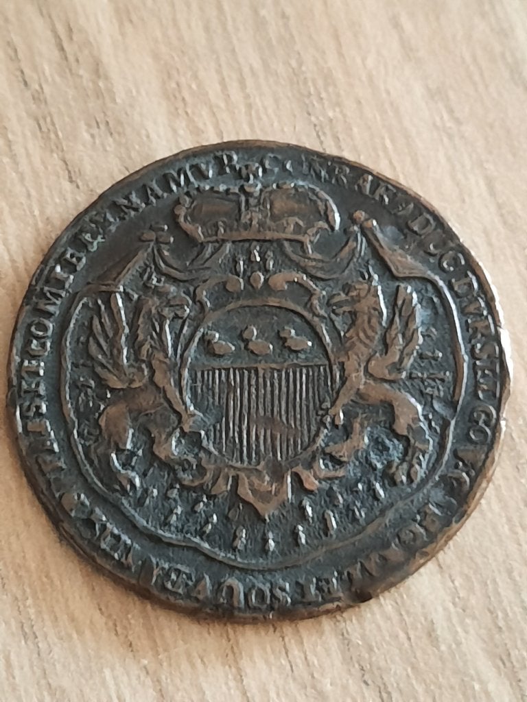 Namur jeton medaille 1732, Enlèvement ou Envoi, Bronze