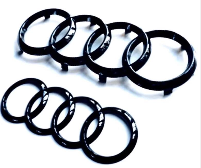 2x Logos Audi noir Brillant Audi A1, A3, A4 et A5, Verzenden