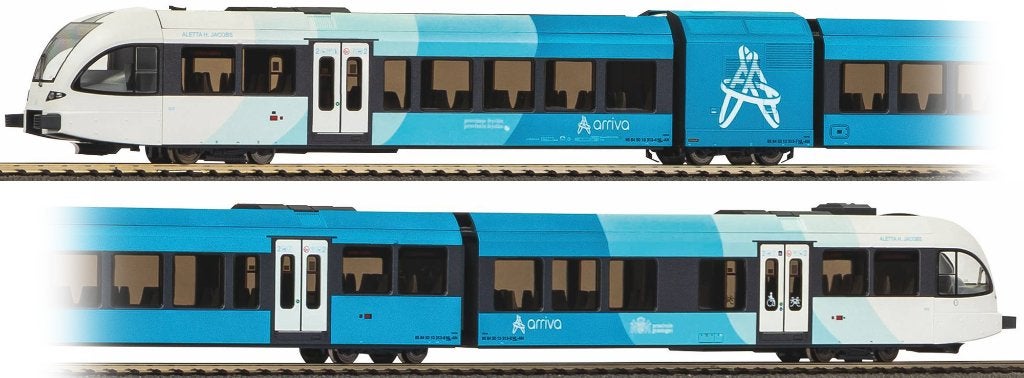 Piko: Arriva, Diesel treinstel "Stadler"GTW 2/8 NIEUW, Treinset, Gelijkstroom, Nieuw, Analoog