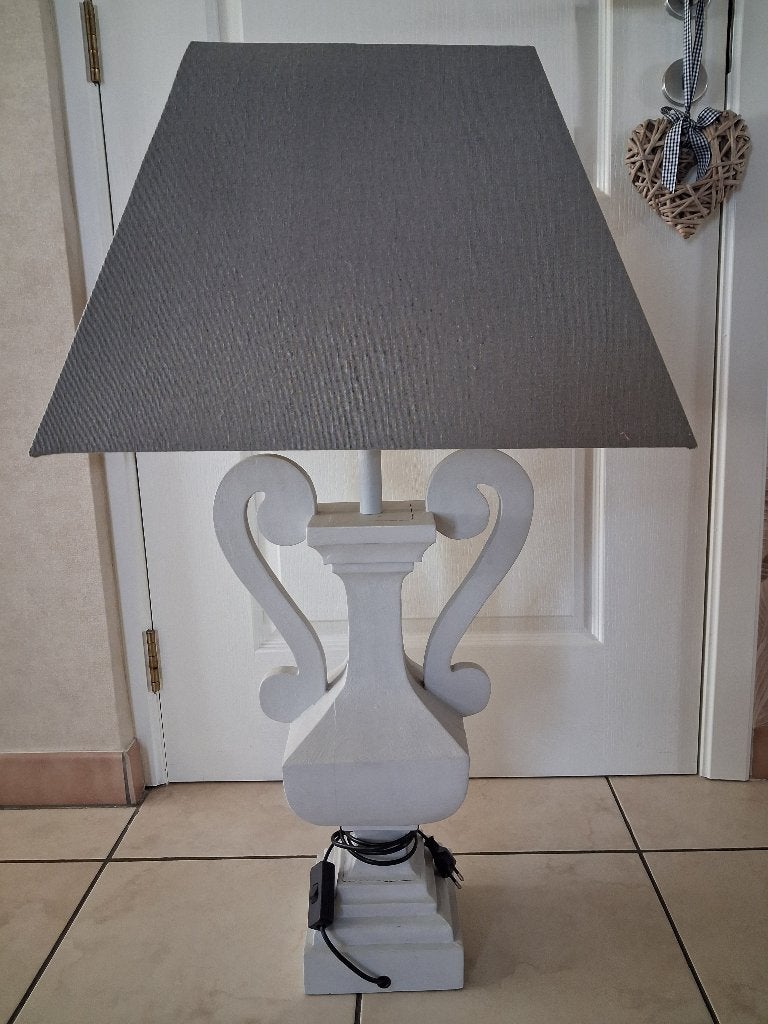 Landelijke tafellamp in cottage stijl, 86 cm, Avec abat-jour, Enlèvement ou Envoi, E27 (grand)