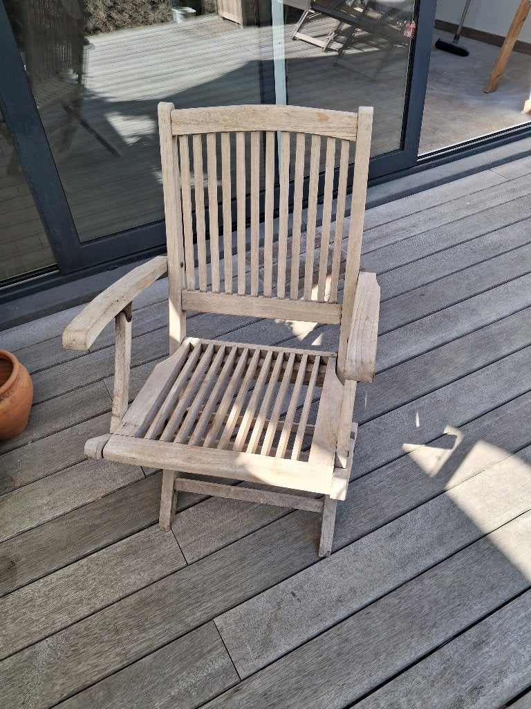 Tuinstoelen, Jardin & Terrasse, Chaises de jardin, Enlèvement, Utilisé, Bois de teck, Pliant