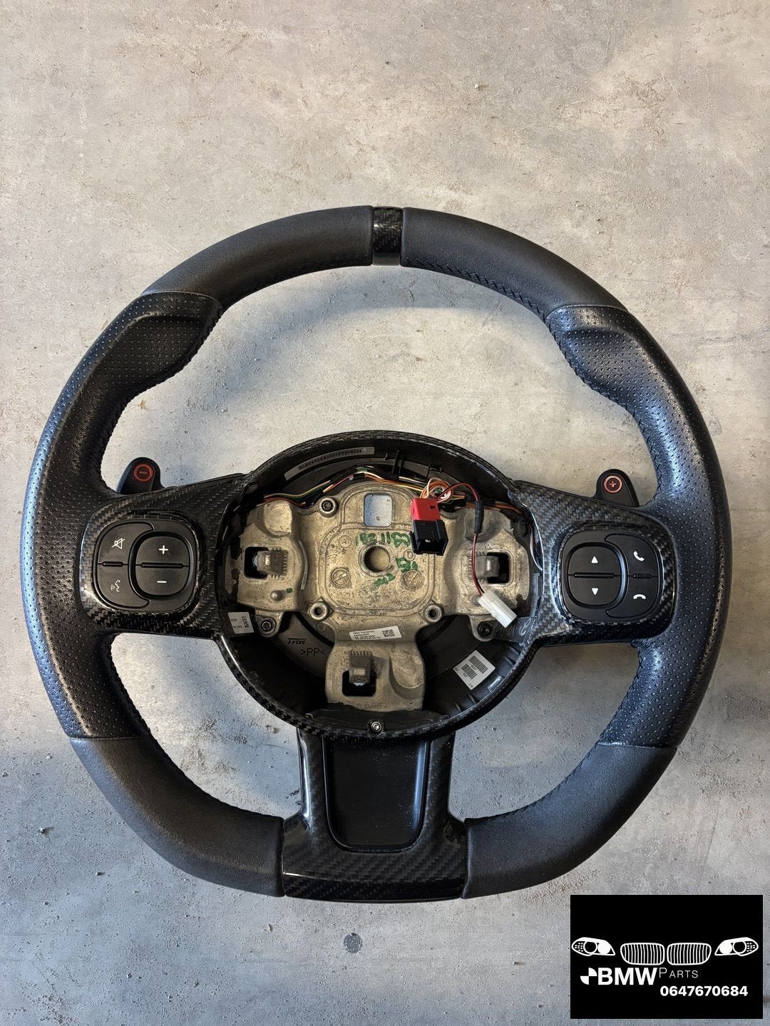 Stuur sport carbon flippers Fiat 500 Abarth 2015 +, Auto-onderdelen, Gebruikt, -, Ophalen of Verzenden, Fiat