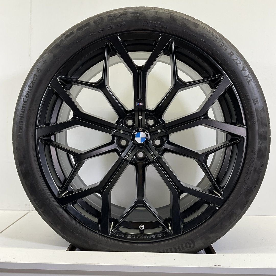 BMW X5 G05 X6 G06 BREEDSET VELGEN + ZOMERBANDEN 22 INCH ORIG, Auto-onderdelen, Banden en Velgen, Gebruikt, -, 275 mm, -