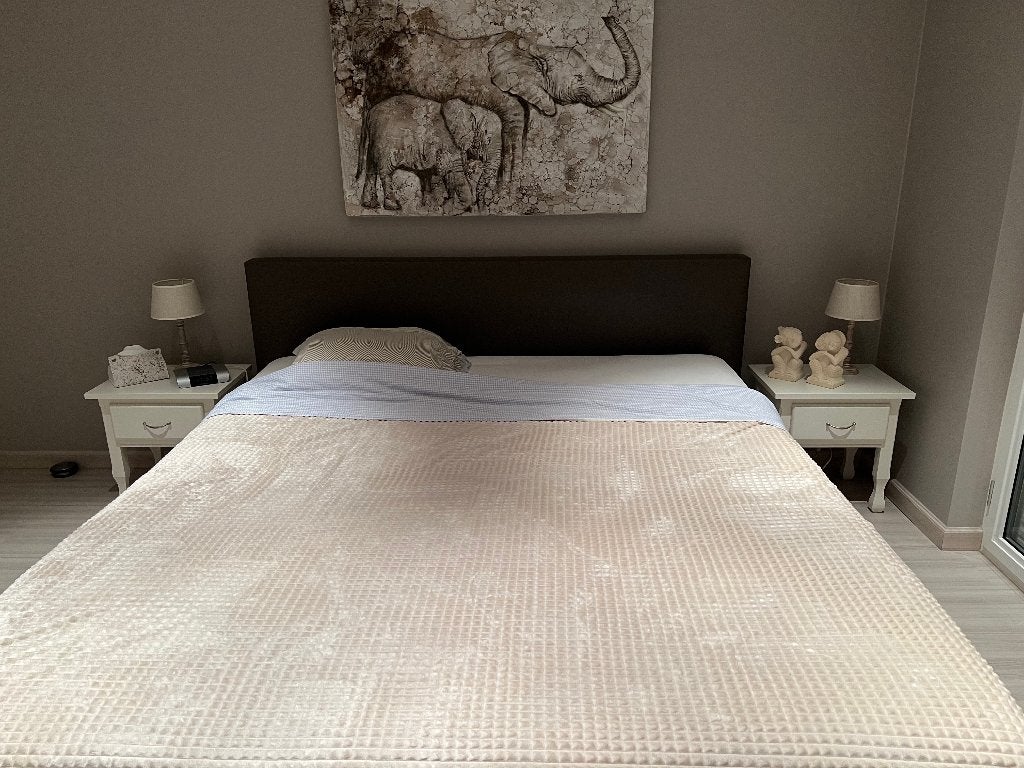 bed, slaapkamer, Huis en Inrichting, Ophalen, Overige materialen, Gebruikt, Bruin