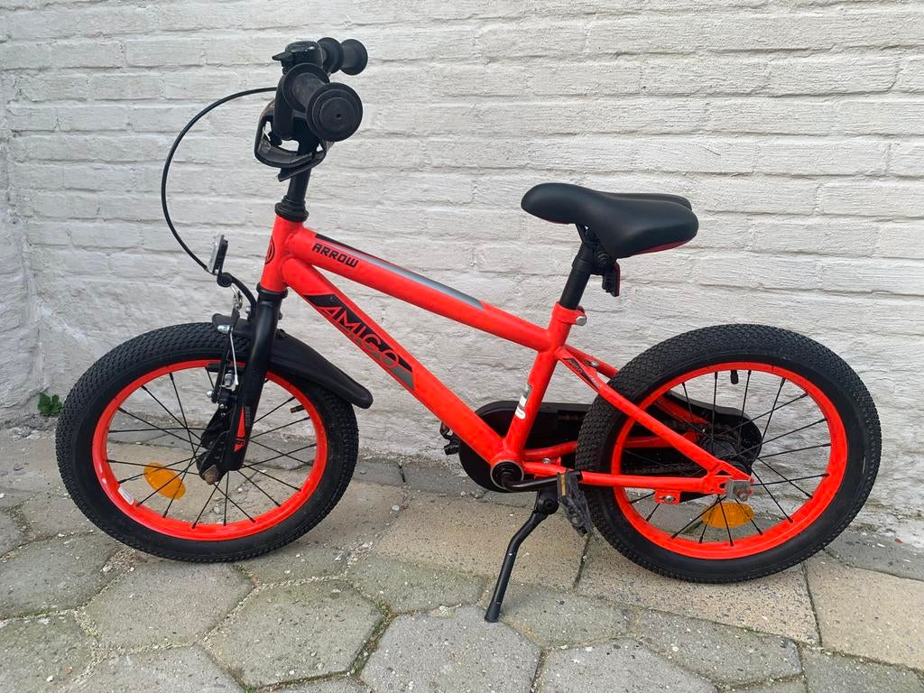 Kinderfiets 16 inch - rood, Enlèvement, Utilisé, Frein à rétropédalage, 16 à 20 pouces