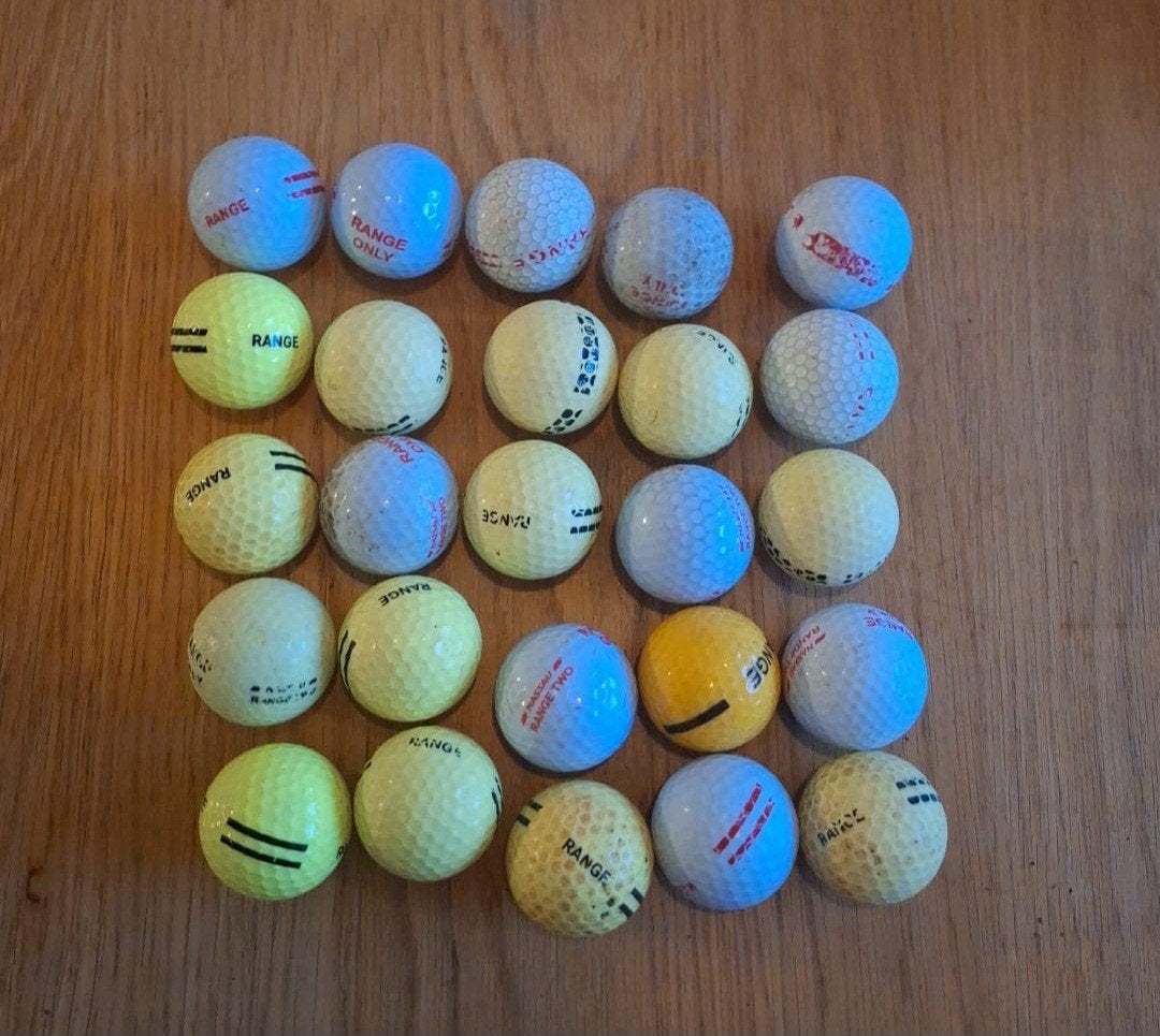 25 "range only" golfballen, Ophalen, Zo goed als nieuw
