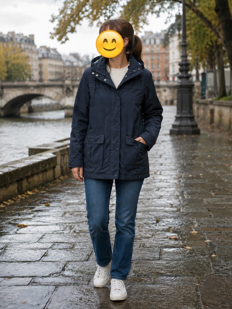 Veste imperméable S Damart, Ophalen, Blauw, Zo goed als nieuw, Maat 36 (S)