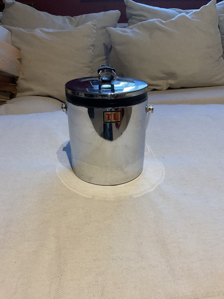 Vintage ijsemmer met nog origineel tangetje jaren 70, Antiek en Kunst, Ophalen of Verzenden