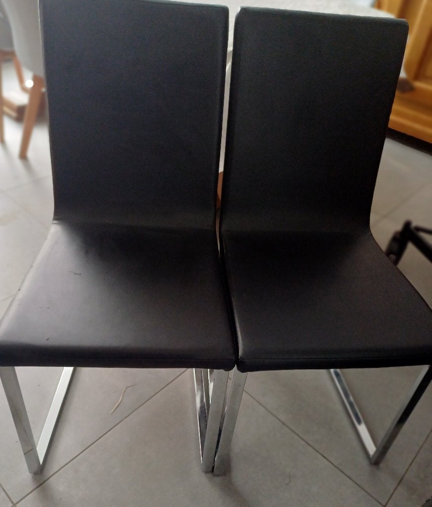 Stoelen, Huis en Inrichting, Stoelen, Ophalen, Kunststof, Gebruikt, Zwart