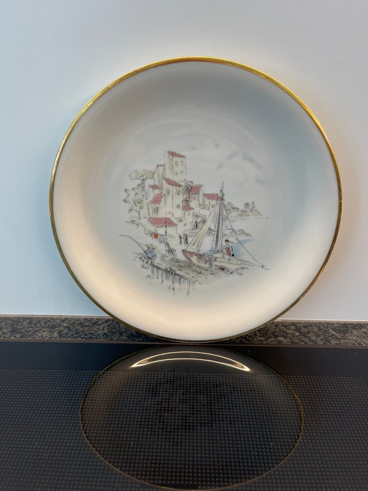 Zeldzame Vintage Bavaria Elfenbein Porzellan Schaal, Antiek en Kunst, Ophalen of Verzenden
