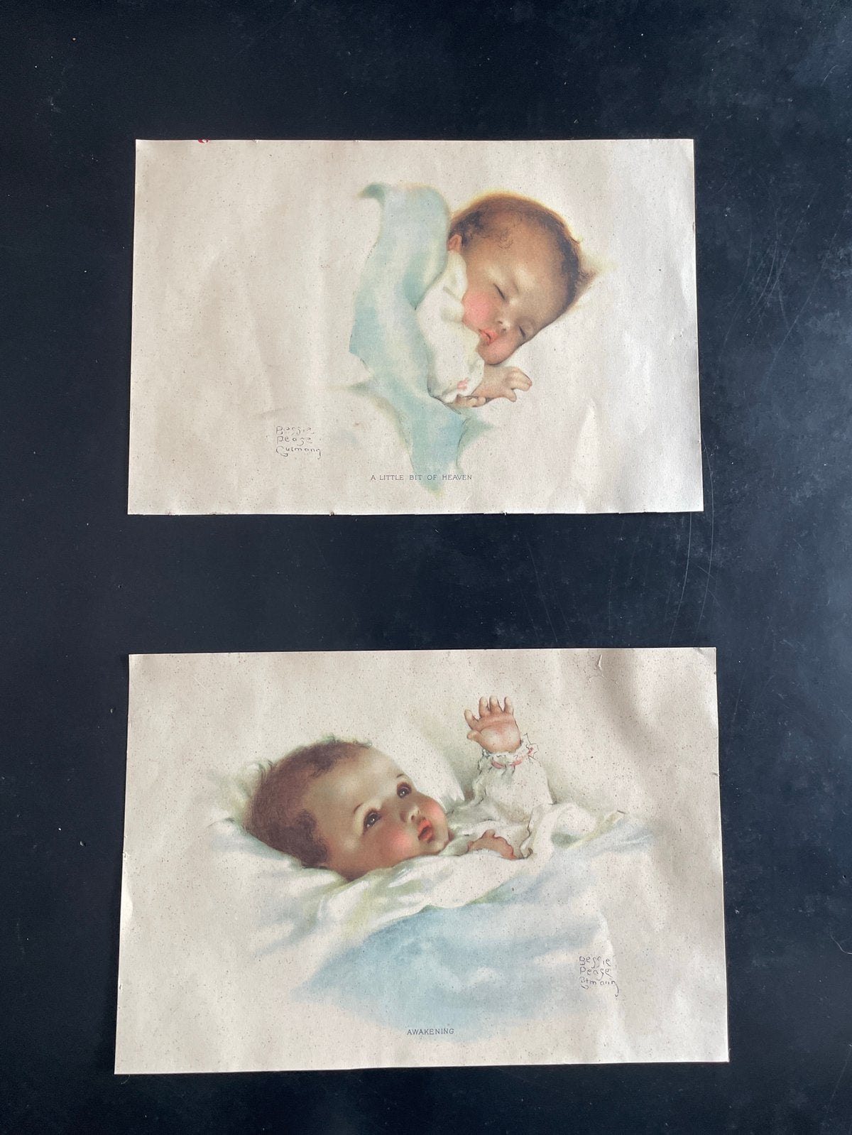 Twee vintage litho’s van Bessie Pease Gutmann, Antiek en Kunst, Ophalen of Verzenden